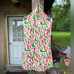 Zara 60s/ 70s inspired halter mini dress